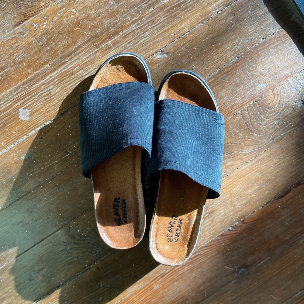 Beaver Creek Black Mules for Women size 7